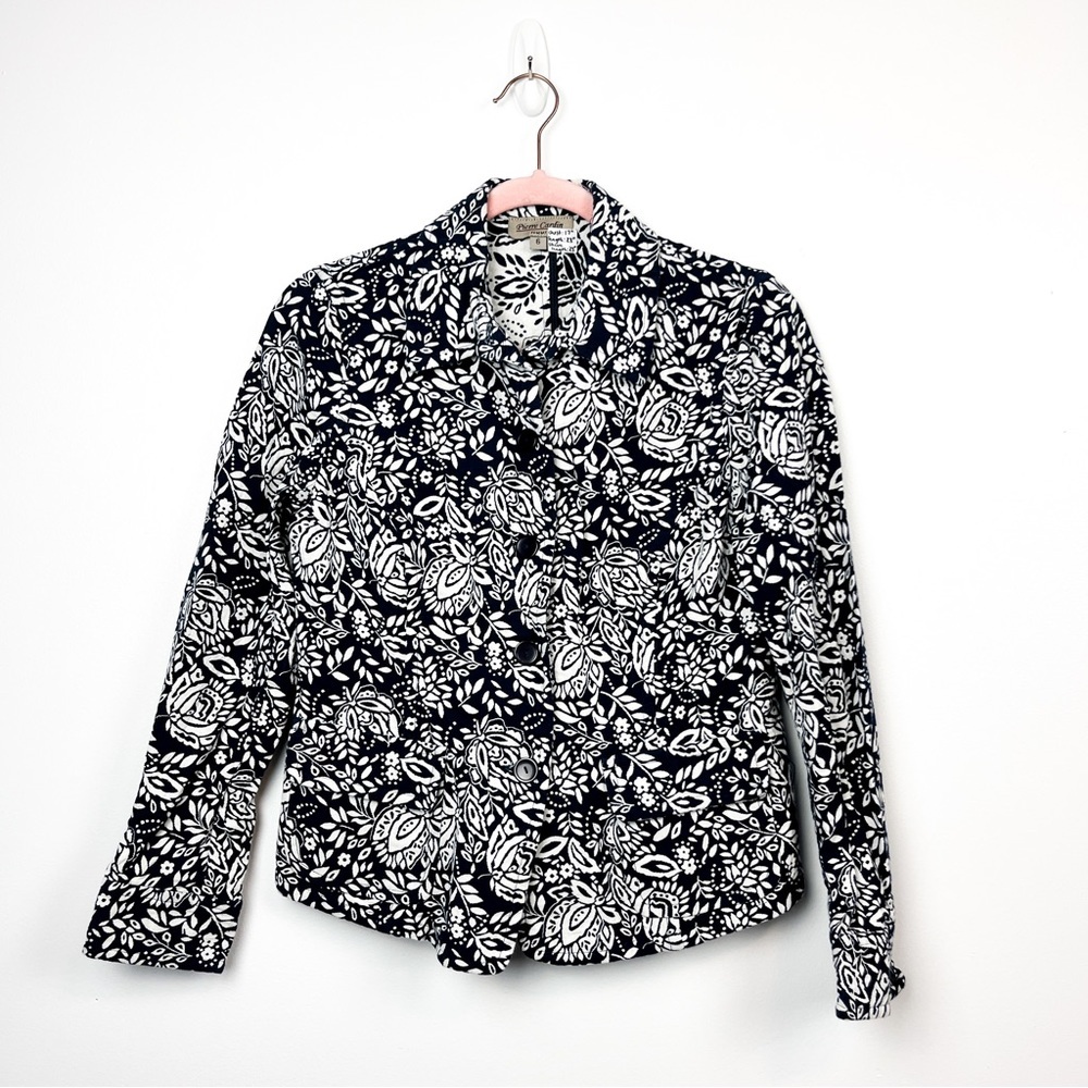 Pierre Cardin Navy & White Long Sleeve Jacket Blazer - Picture 1 of 9